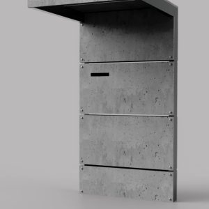 betonowy_słupek_wejściowy Betonowy słupek wejściowy do posesji z zadaszeniem