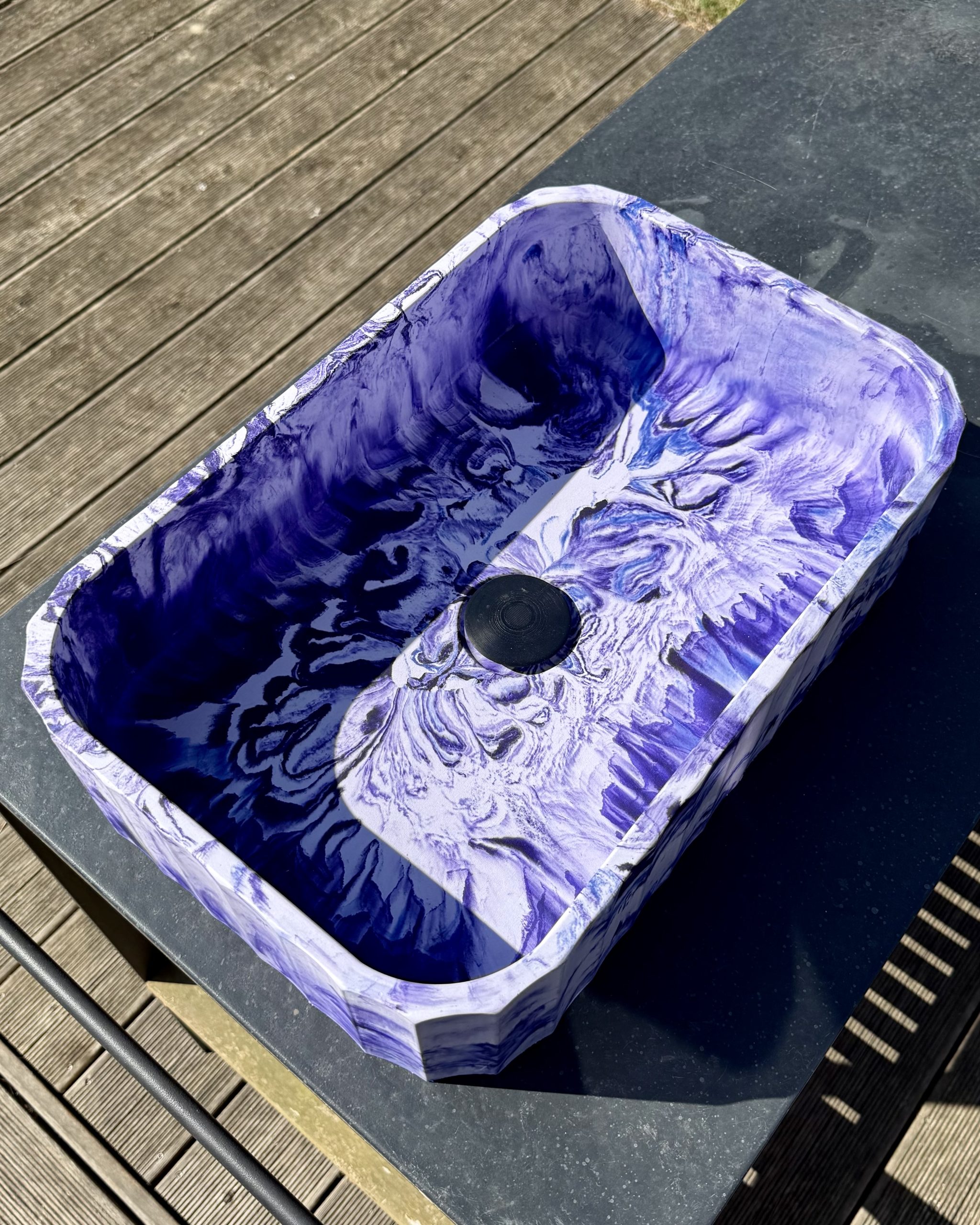 Umywalka nadblatowa betonowa cloud stone effect